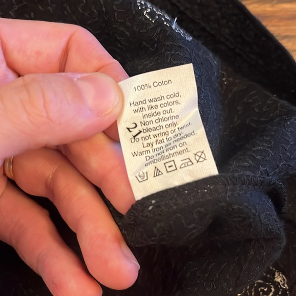 J. Crew Polka Dot Sequin T-shirt, Black & White Size S - Picture 10 of 12